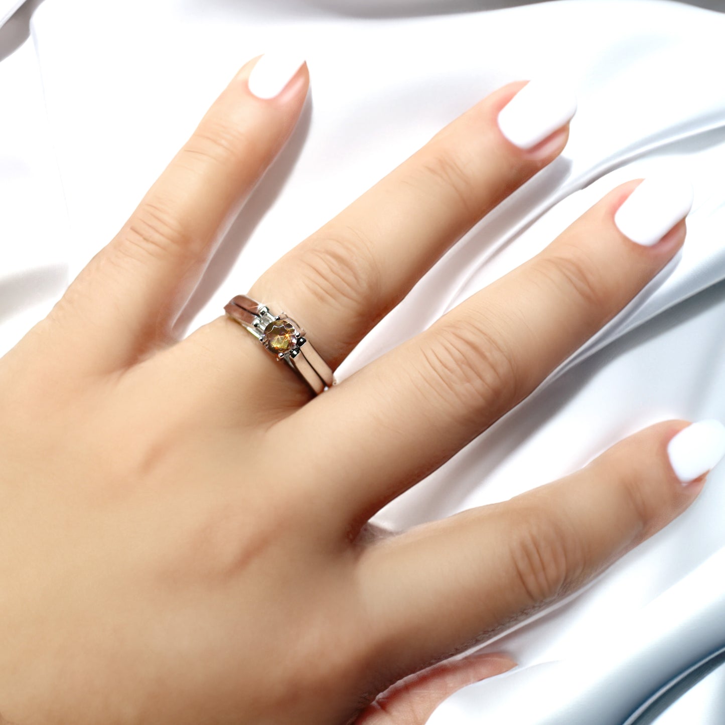 Zultanite and Zircon Flip Ring - Stone size: Small