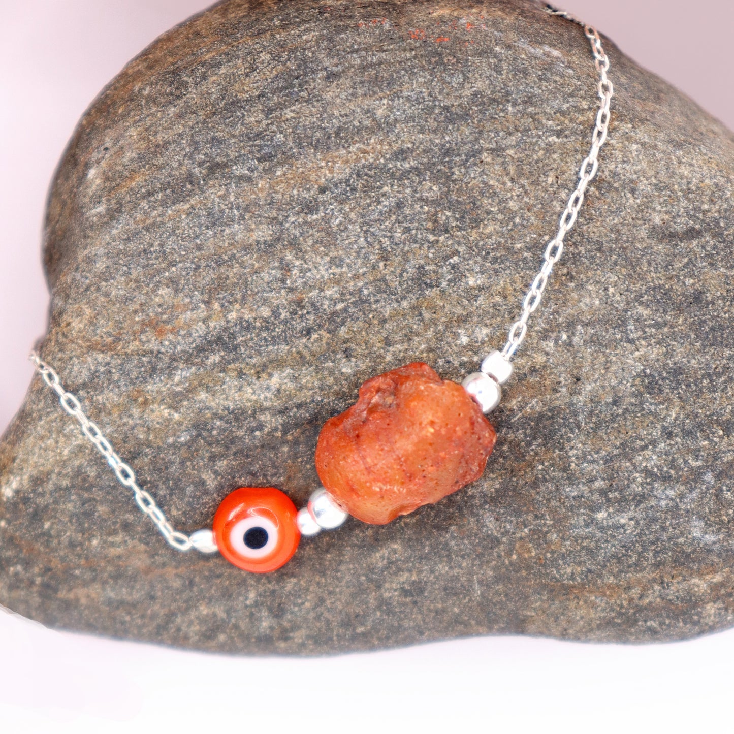 Carnelian Aqeeq - Evil Eye Charm