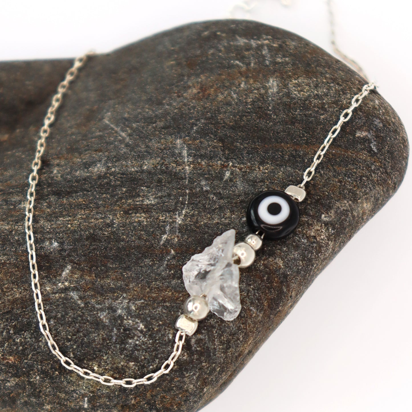 Crystal Quartz - Evil Eye Charm