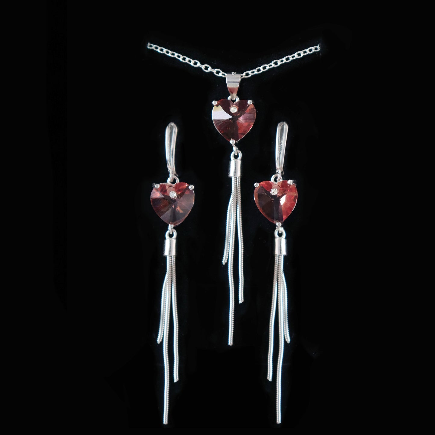 Heart of Zultanite Earrings and Pendant Set