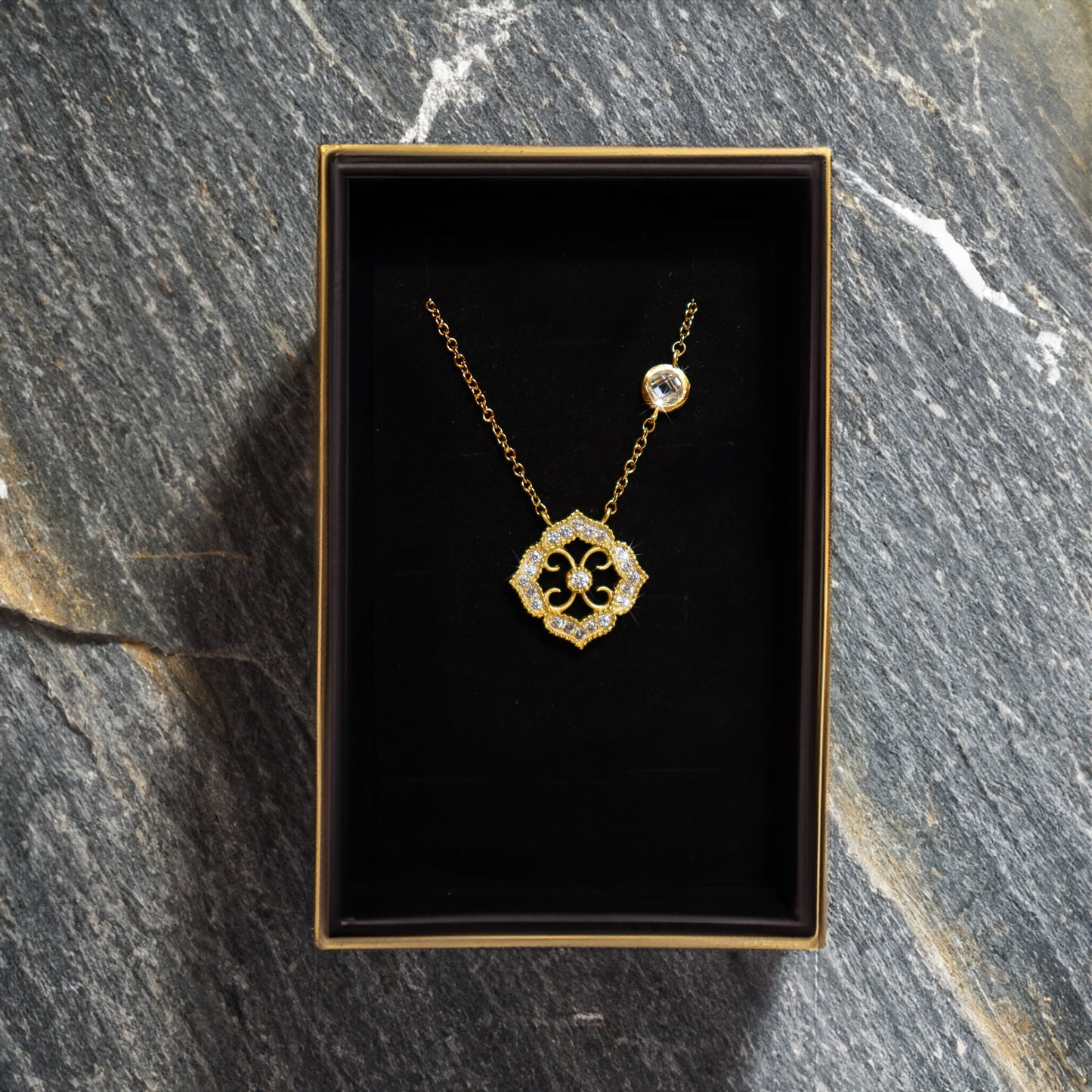 Oriental Style Golden Necklace