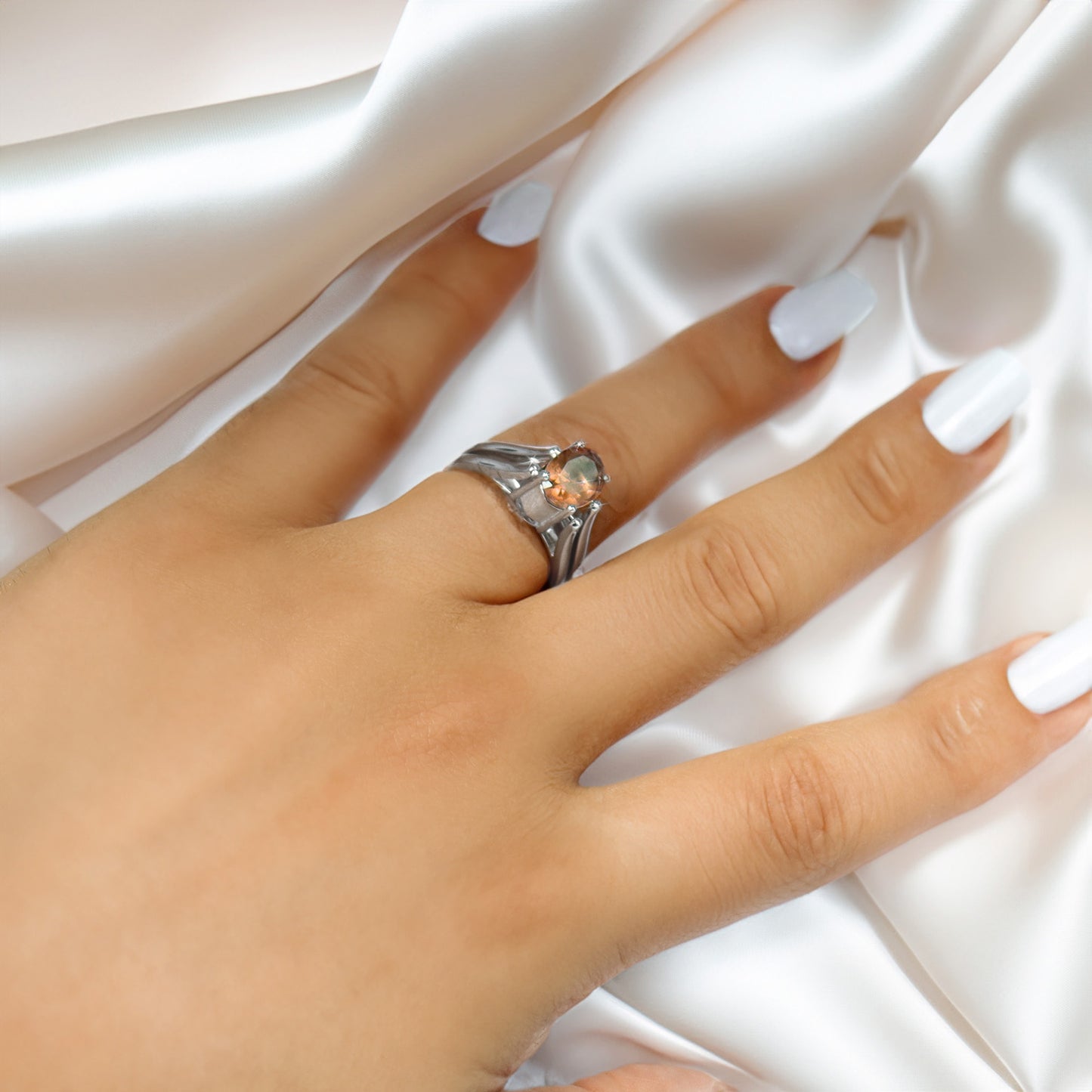 Zultanite and Zircon Flip Ring - Stone size: Big