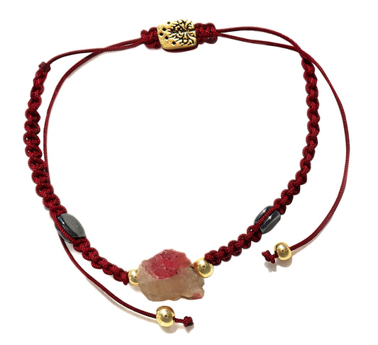 Root Ruby - Bohemian Hematite Bracelet