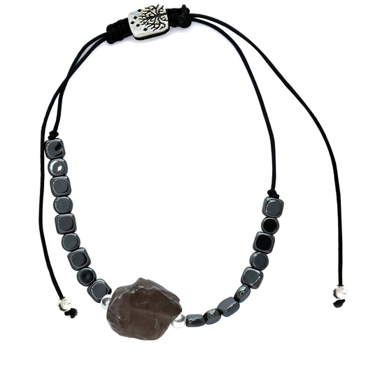 Smoky Quartz - Hematite Radiance Bracelet