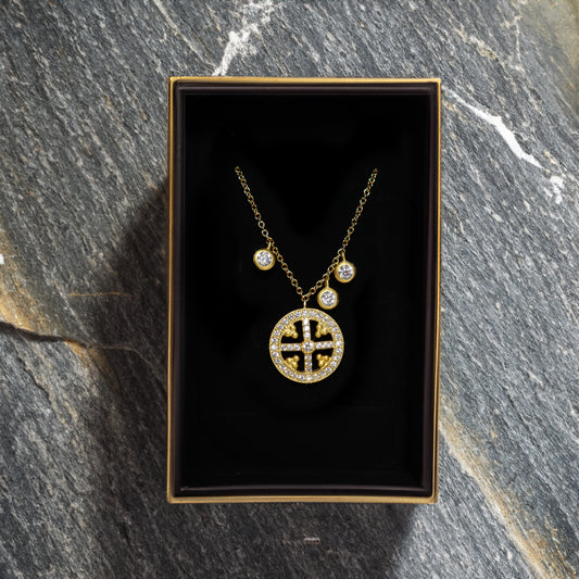 Cross Inspired Golden Necklace